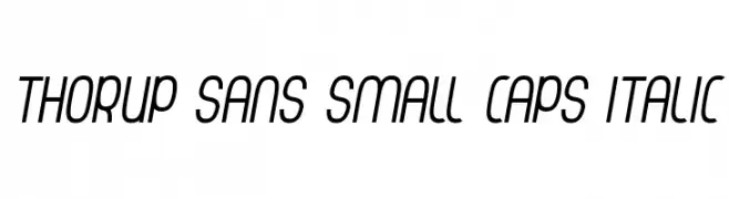 Thorup Sans Small Caps Italic  Fuentes Gratis Descargar