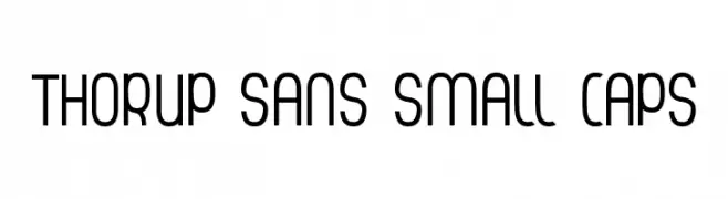 Thorup Sans Small Caps  Fuentes Gratis Descargar