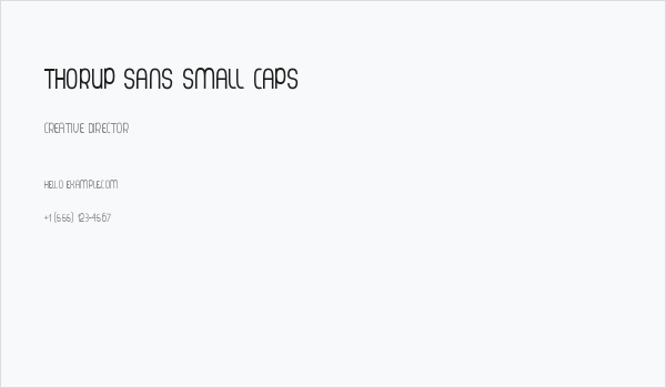 Thorup Sans Small Caps Business Card