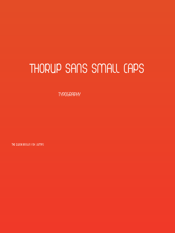 Thorup Sans Small Caps Poster