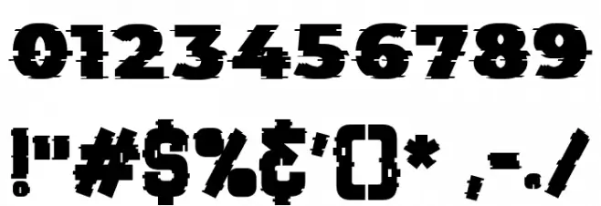 Those Glitch Regular Font OTHER CHARS