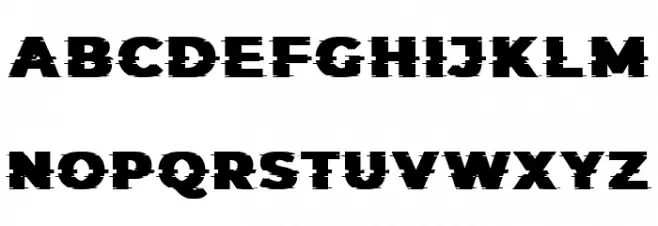 Those Glitch Regular 字体 大写