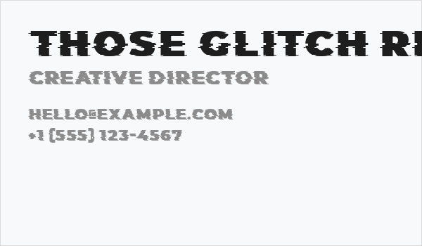 Those Glitch Regular Business Card