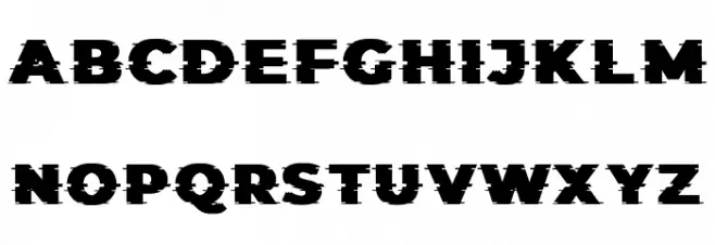 ThoseGlitch-Regular फ़ॉन्ट अपरकेस