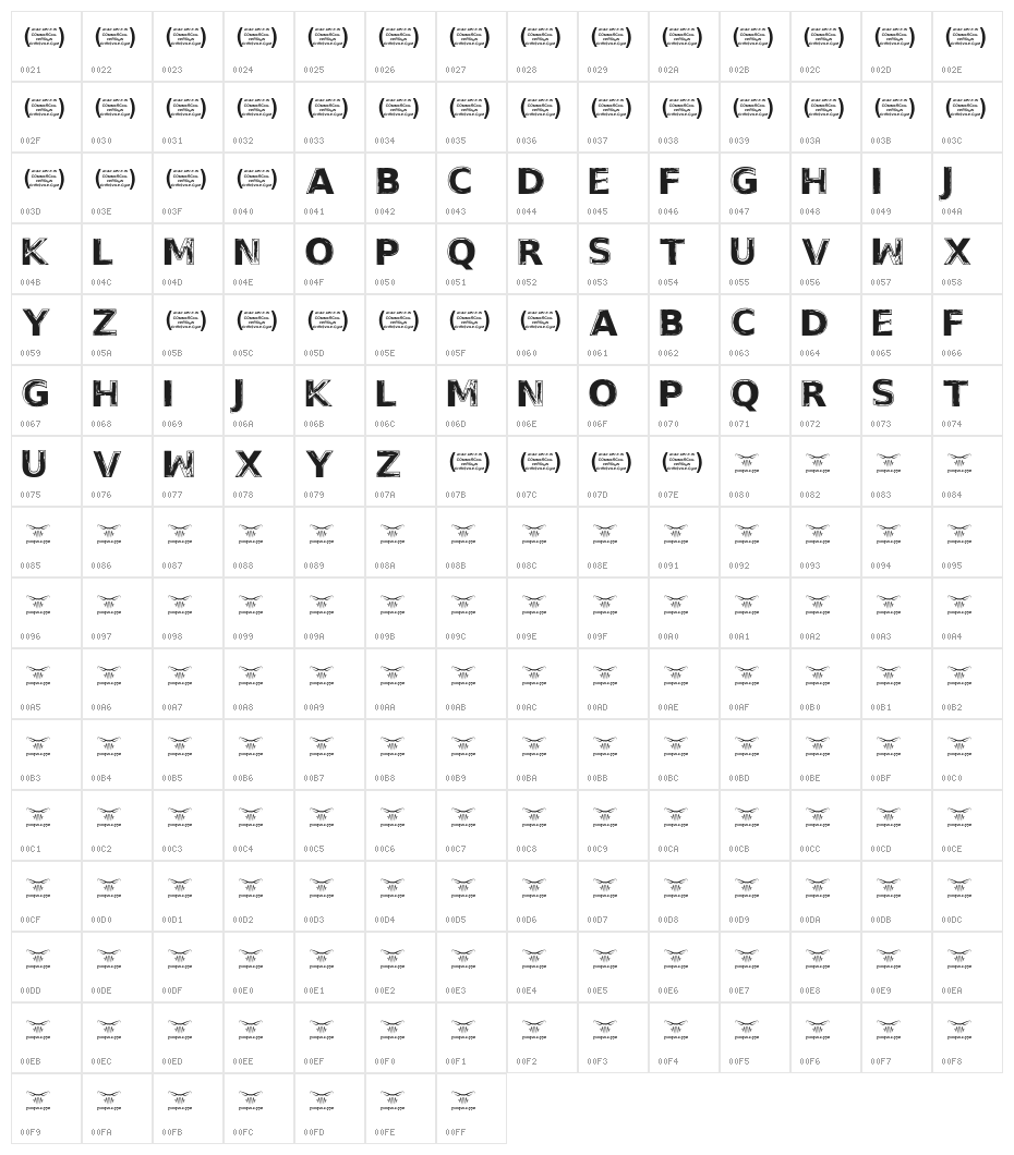 Thoughts of Her Regular Character Map