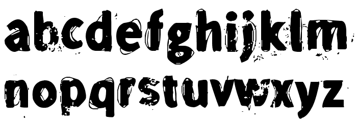 Thoughts!` Font LOWERCASE