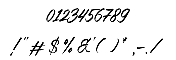 ThousandBrightsDemo Font OTHER CHARS