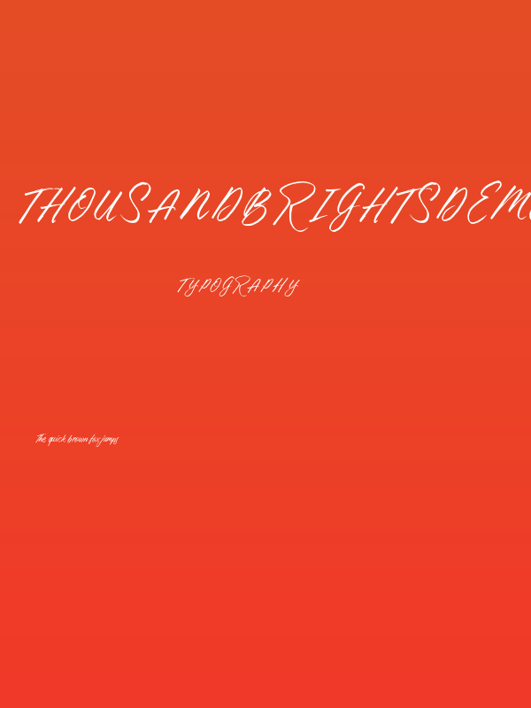 ThousandBrightsDemo Poster