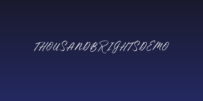 ThousandBrightsDemo Social Header