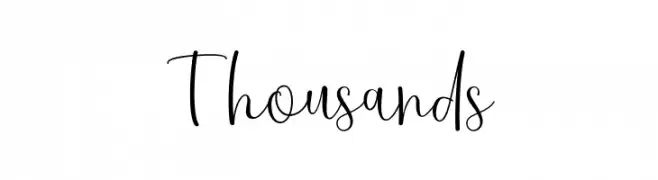 Thousands خط