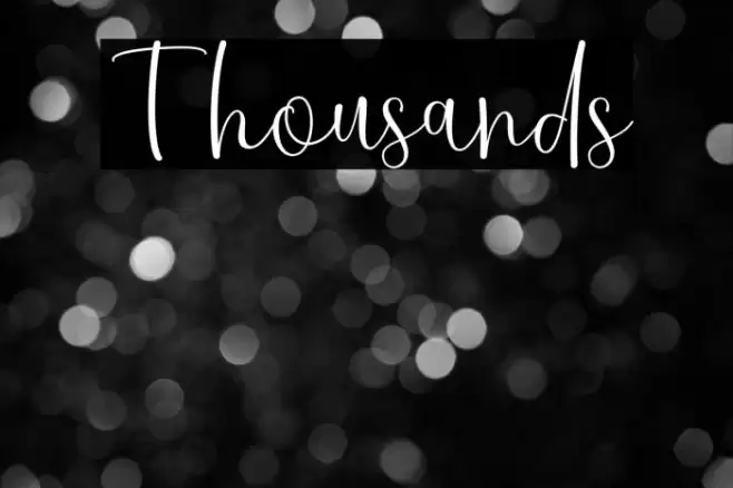 Thousands خط examples