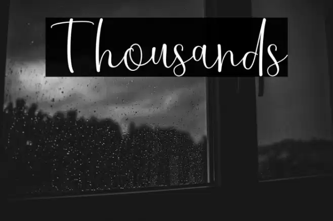 Thousands خط examples