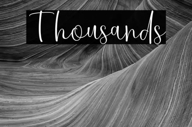 Thousands خط examples