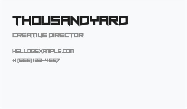 Thousandyard Business Card