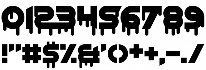 Thrash Decision Font OTHER CHARS