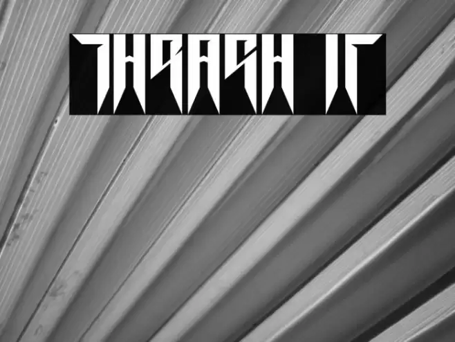 Thrash it Font examples