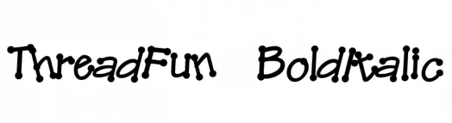 ThreadFun BoldItalic  Скачать бесплатные шрифты