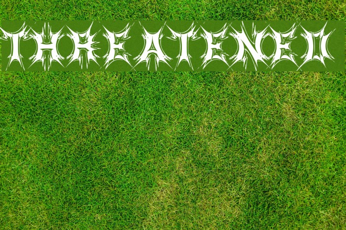 Threatened Font examples