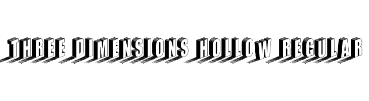 Three Dimensions Hollow Regular Caratteri