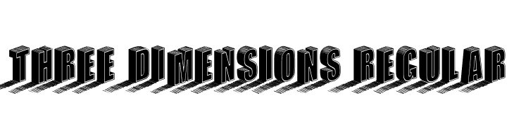 Three Dimensions Regular Fonte