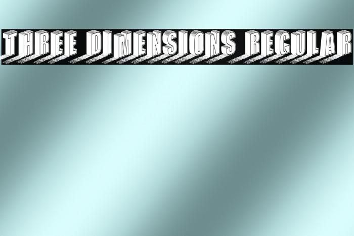 Three Dimensions Regular Example 2