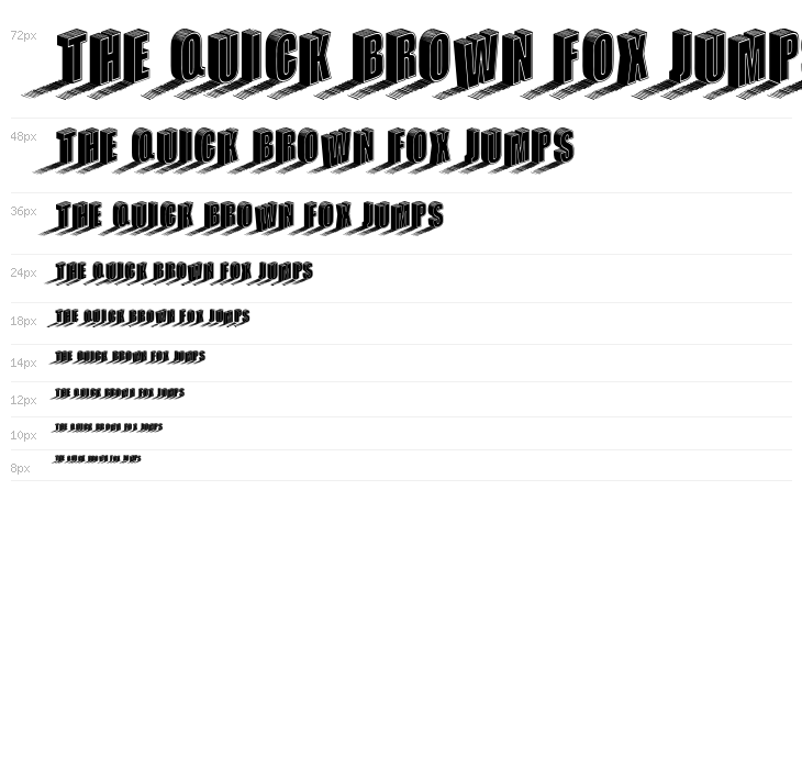 Three Dimensions Regular Waterfall