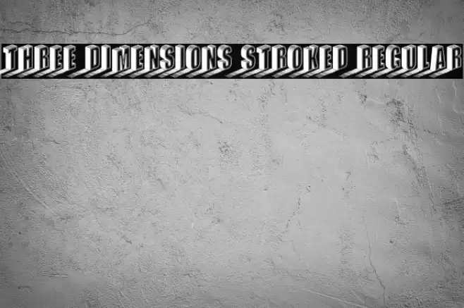 Three Dimensions Stroked Regular Fuentes examples