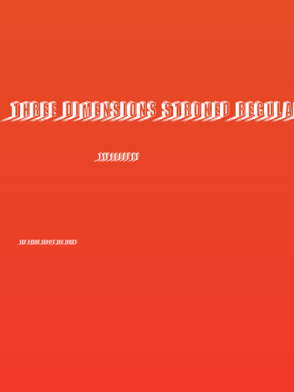 Three Dimensions Stroked Regular Poster