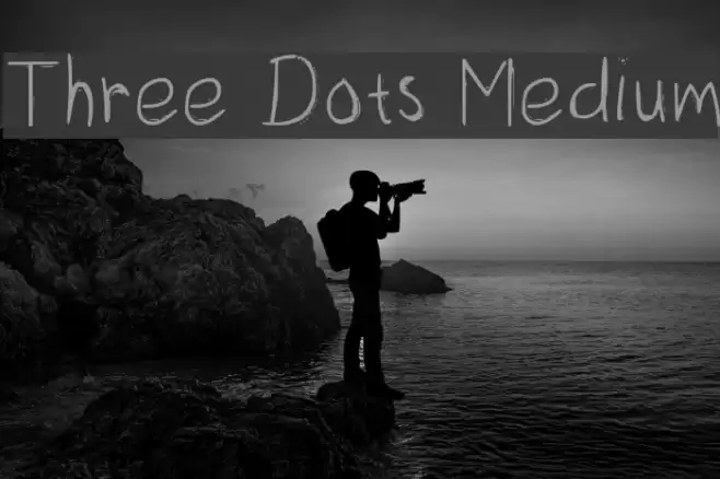 Three Dots Medium Font examples