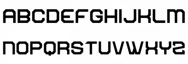 Three Point Schriftart Groß