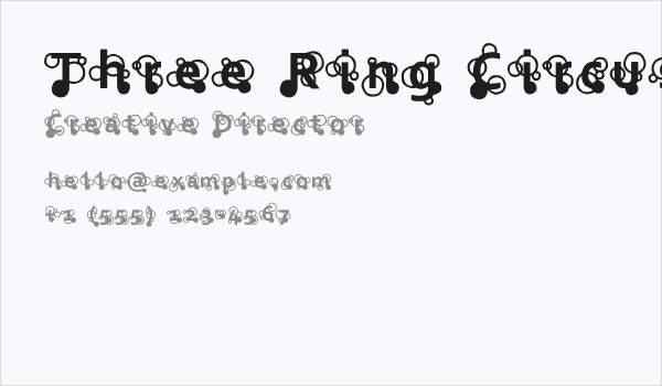 Three Ring Circus Business Card
