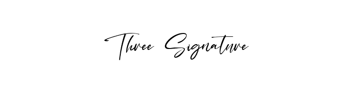 Three Signature  नि: शुल्क फ़ॉन्ट्स डाउनलोड