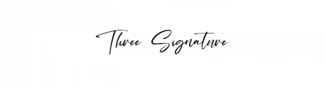 Three Signature  Frei Schriftart Herunterladen