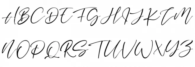 Three Signature Fonte MAIÚSCULAS
