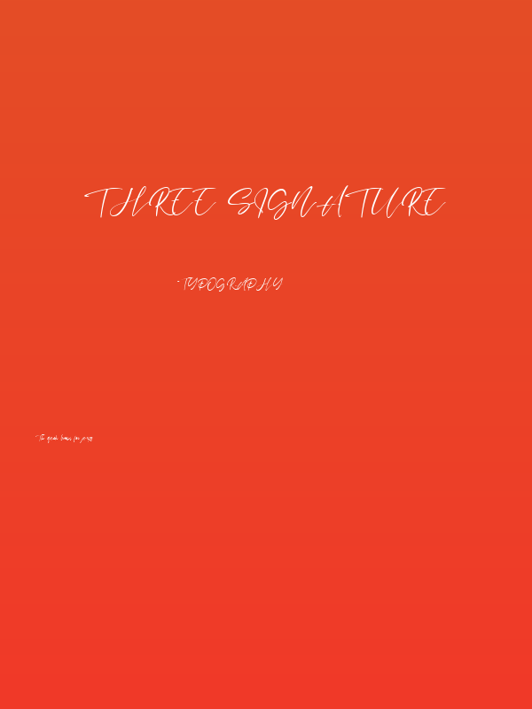 Three Signature Poster