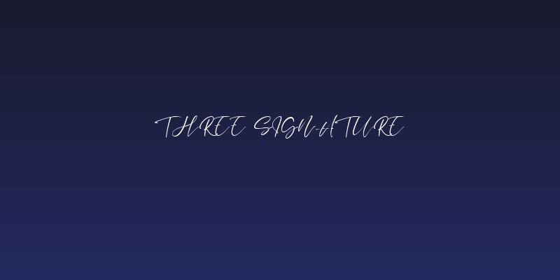 Three Signature Social Header