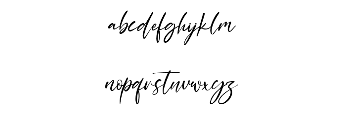 Three Signature Font LOWERCASE
