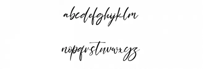 Three Signature फ़ॉन्ट लोअरकेस