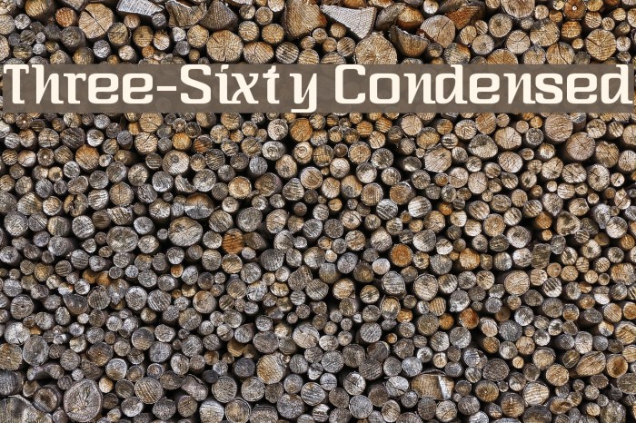 Three-Sixty Condensed Font examples