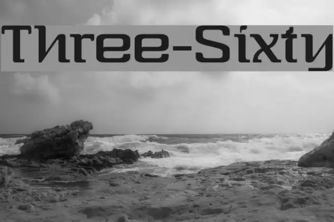 Three-Sixty फ़ॉन्ट examples