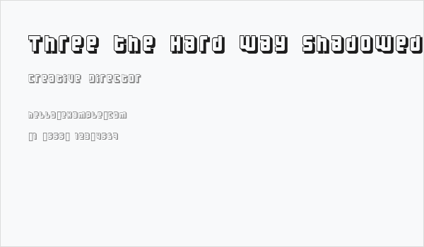 Three the Hard way shadowed Business Card