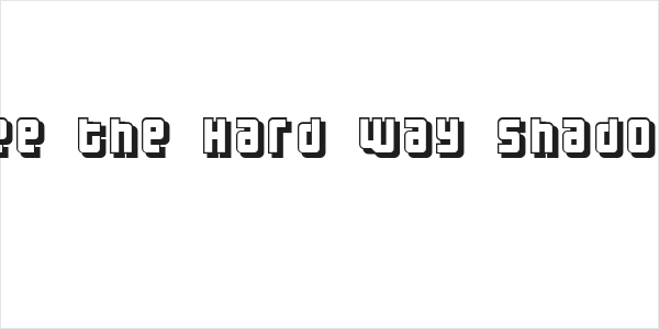 Three the Hard way shadowed Logo