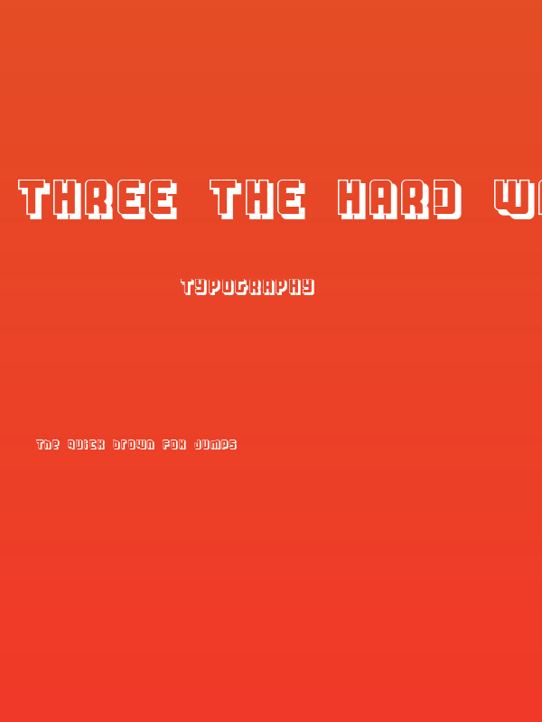 Three the Hard way shadowed Poster