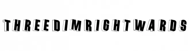 ThreeDimRightwards  Free Fonts Download
