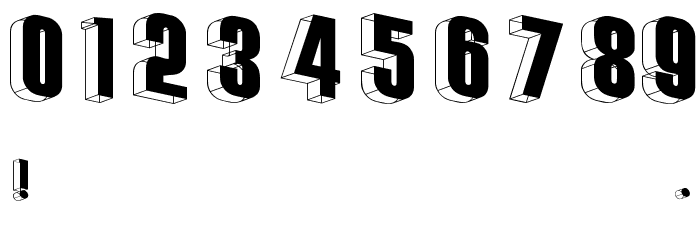 ThreeDimRightwards Font OTHER CHARS