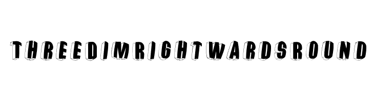 ThreeDimRightwardsRound  免费字体下载