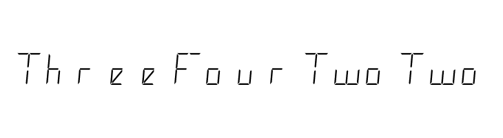 ThreeFourTwoTwo  les polices de caractères gratuit tlcharger