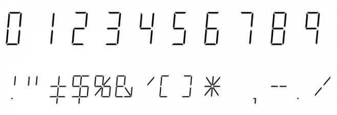 ThreeFourTwoTwo Font OTHER CHARS