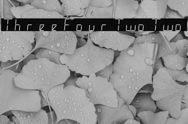 ThreeFourTwoTwo Font examples