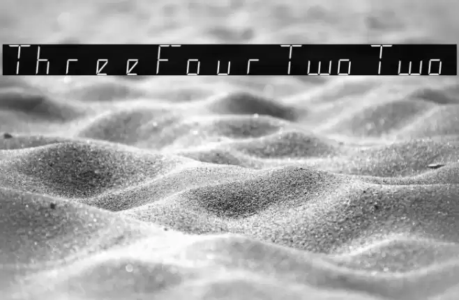 ThreeFourTwoTwo Font examples